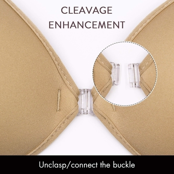Nude Adhesive Bra Reusable Push-up Invisible Sticky Bra Size C - Picture 6 of 8